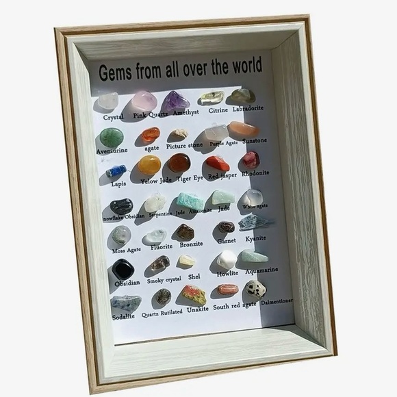 Jewelry - Natural Gemstone Display Frame - White